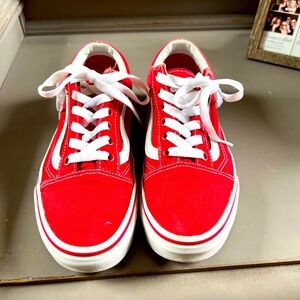 Vans Old Skool Shoes (racing stripe) - red Size 5